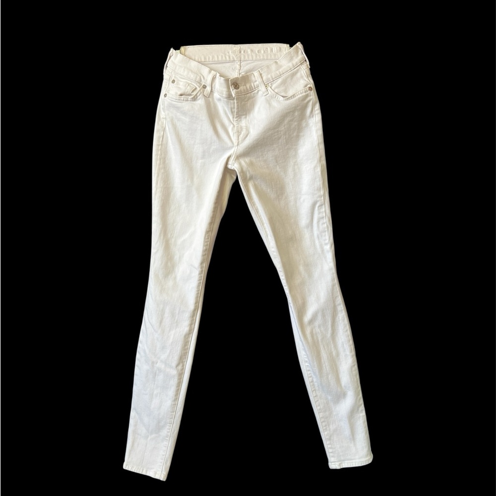 Vintage Y2K 7 For All Mankind white skinny jeans